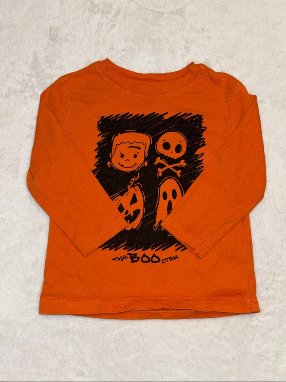 (3 for $10) George Kids Orange Halloween Long-Sleeve Tee - The Boo Crew